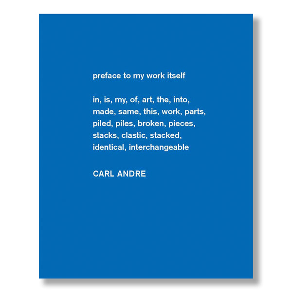 Carl Andre: Sculpture as Place 1958-2010 – MOCA Store