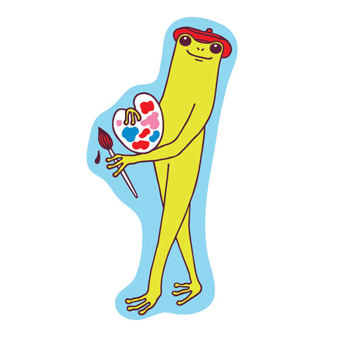 Artist Frog Sticker