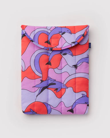 Dolphins Puffy Laptop Sleeve