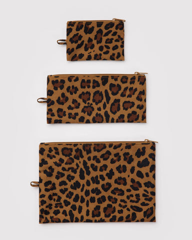 Leopard Flat Pouch Set