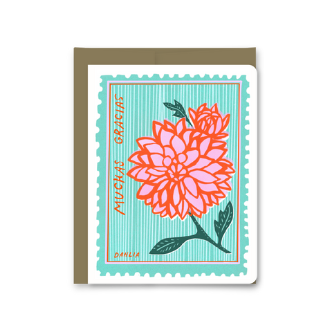 Muchas Gracias Dahlia Card