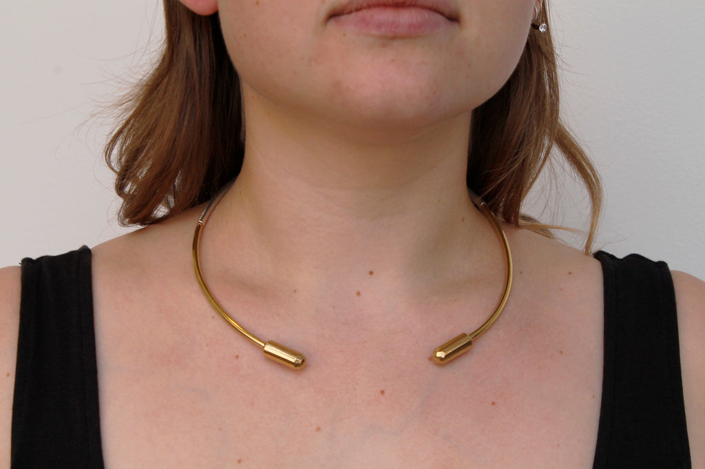 Formina: Dual Open Collar with Brass Ends