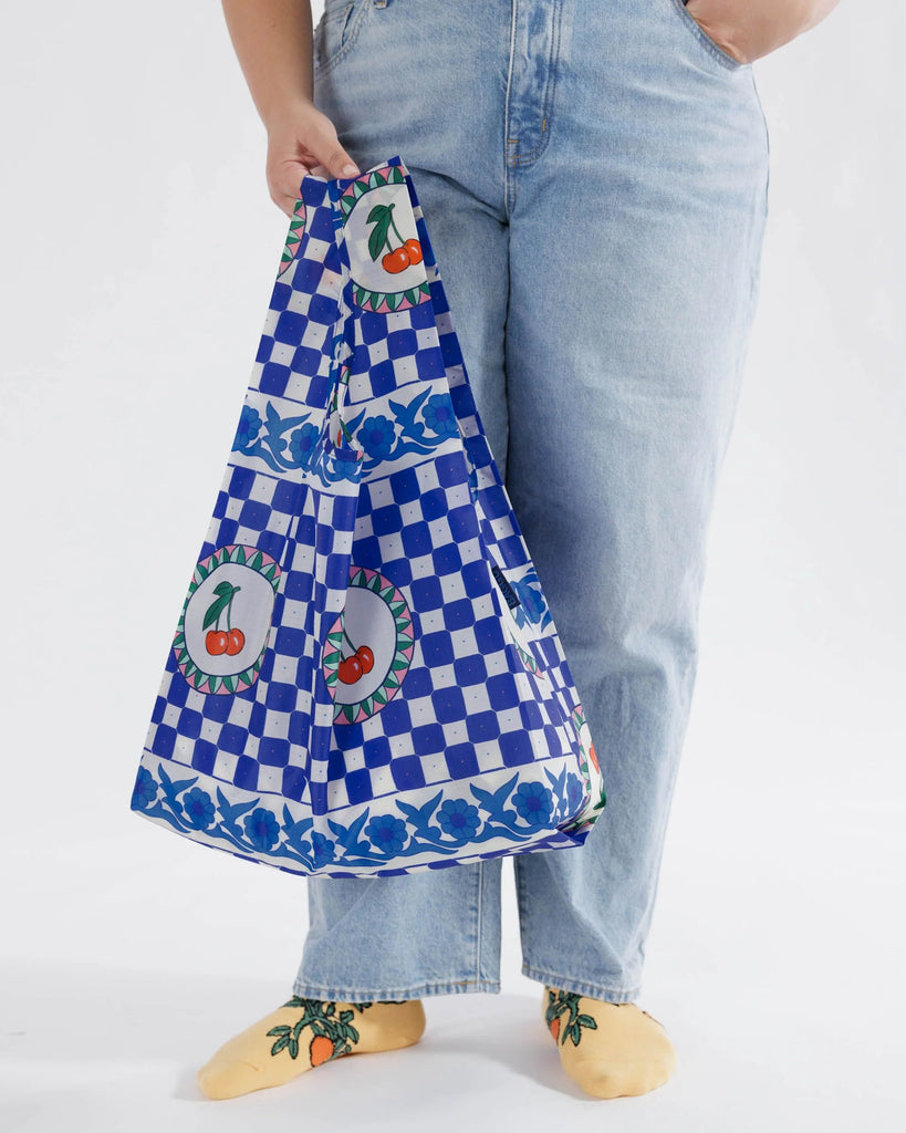 Cherry Tile Reusable Bag