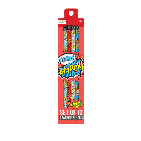 Comic Attack Graphite Pencils Set of 12