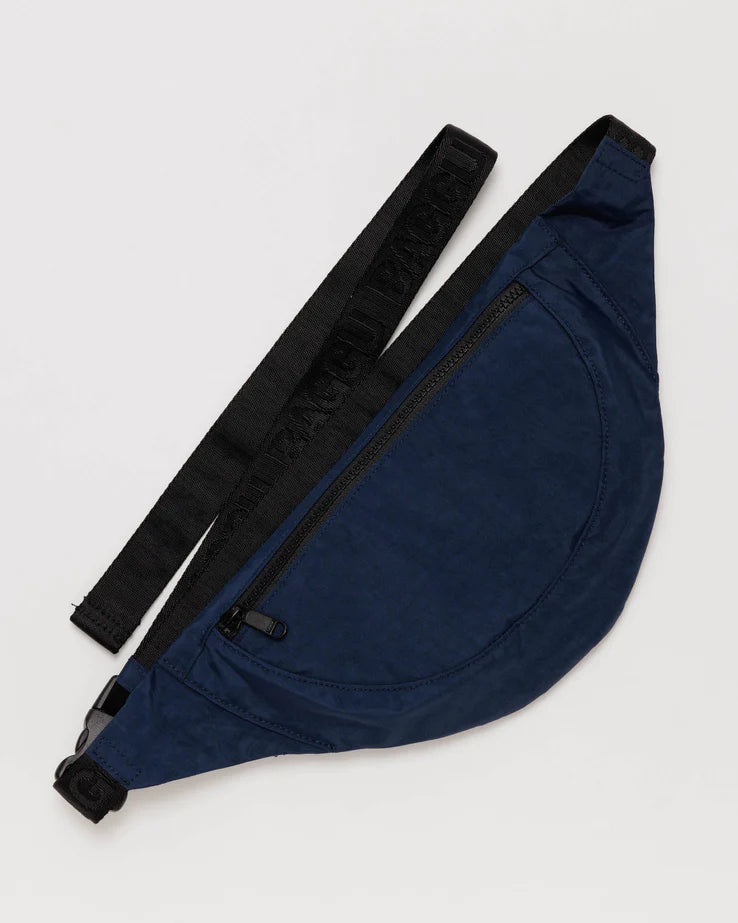 Navy Crescent Fanny Pack
