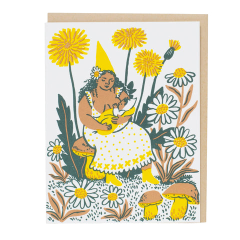 Dandelion Baby & Gnome Card