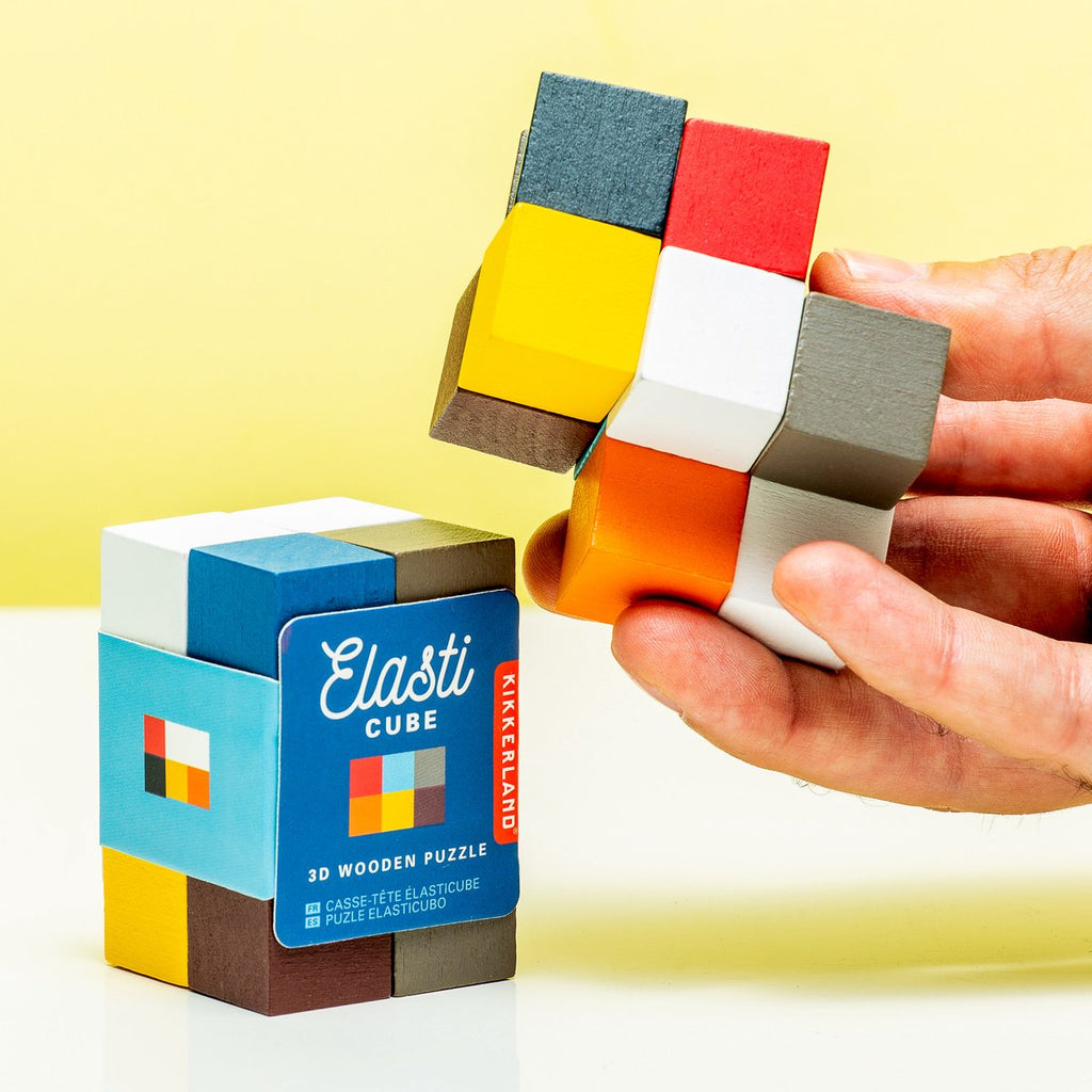 Elastic Cube 3D Wooden Puzzle