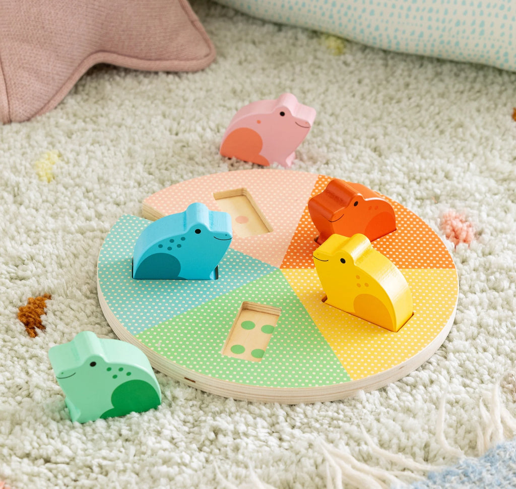 Five Little Speckled Frogs: Nursery Counting Puzzle