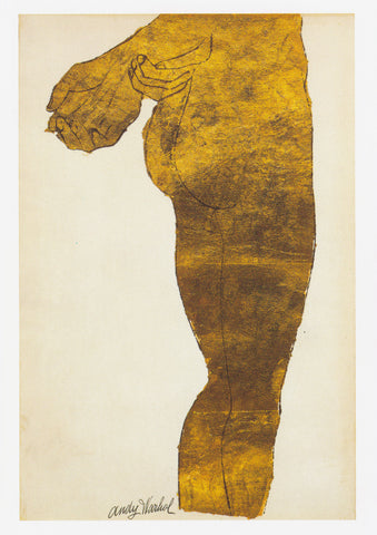 Andy Warhol: Postcard (Golden Nude)