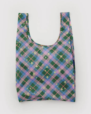 Green Star Plaid Standard Reusable Bag