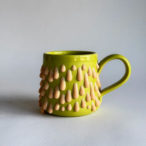 Philip Kupferschmidt: Gloopy Mug in Lime & Light Orange