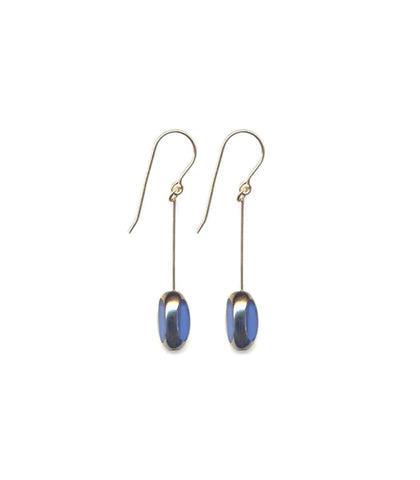 I. Ronni Kappos: Jewel Blue Bean Earrings