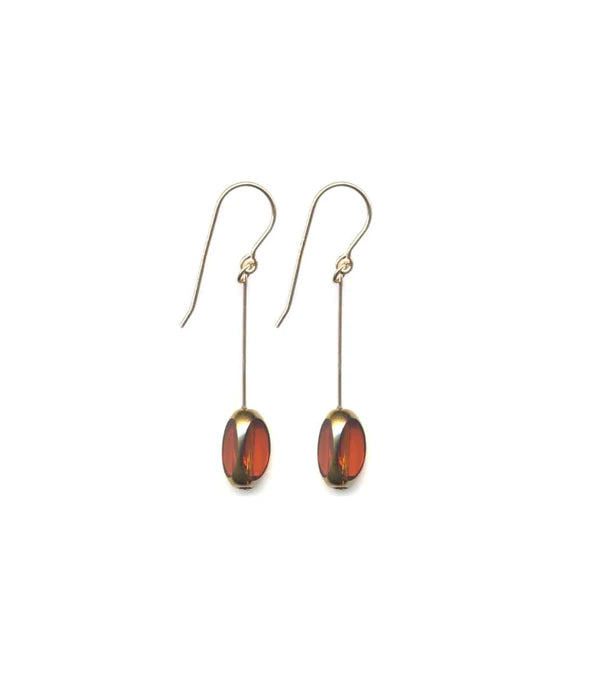 I. Ronni Kappos: Jewel Orange Bean Earrings