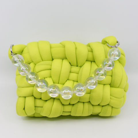 Nancy Lee: Lime Green Cassette Bag with Bubble Handle