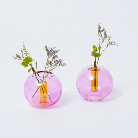 Lilac & Peach Reversible Bubble Vase
