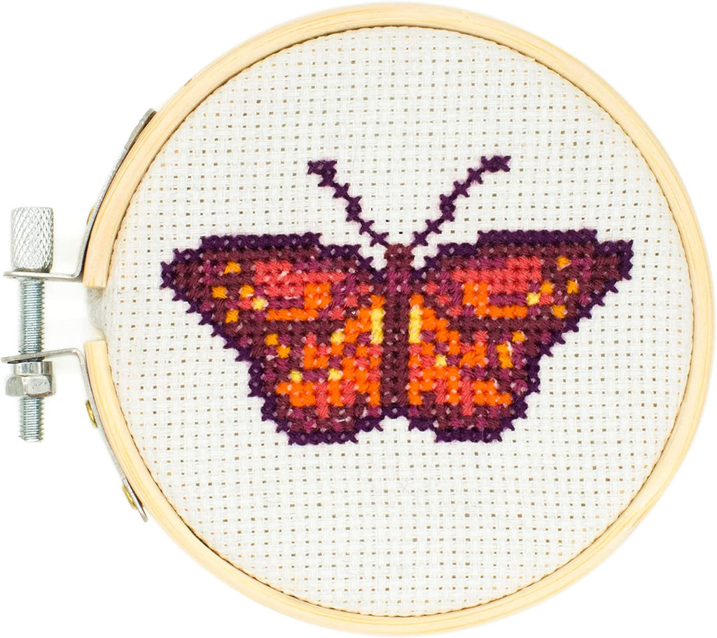 Mini Cross Stitch Embroidery Kit: Butterfly