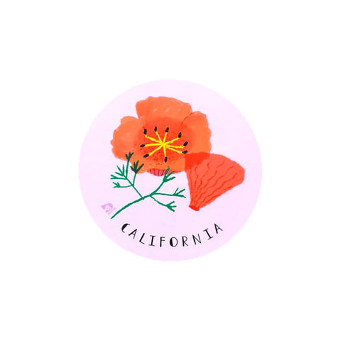 California Poppy Sticker