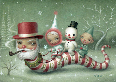 Mark Ryden: Notecard (Santa Worm)