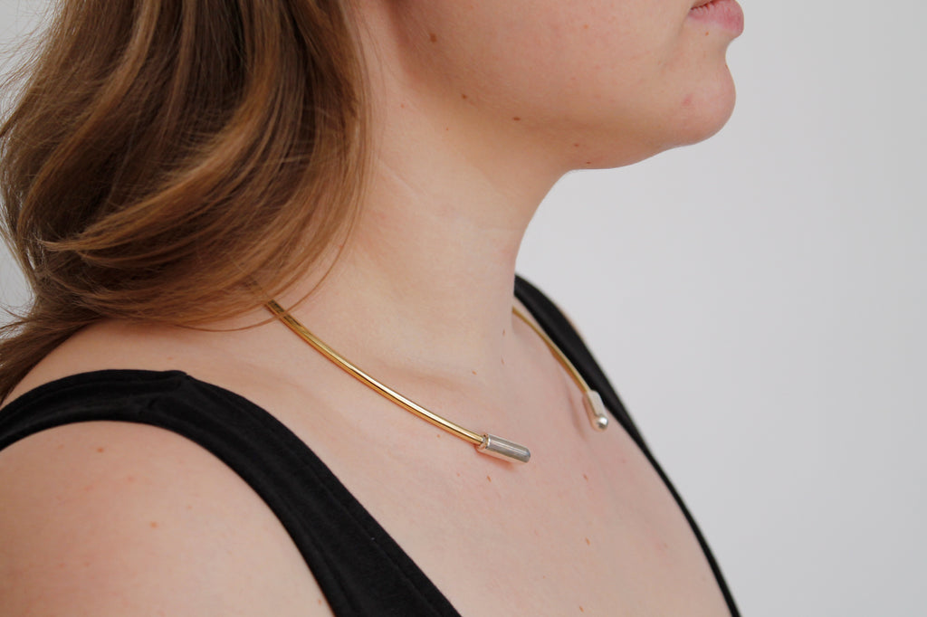 Formina: Dual Open Collar with Sterling Silver Ends