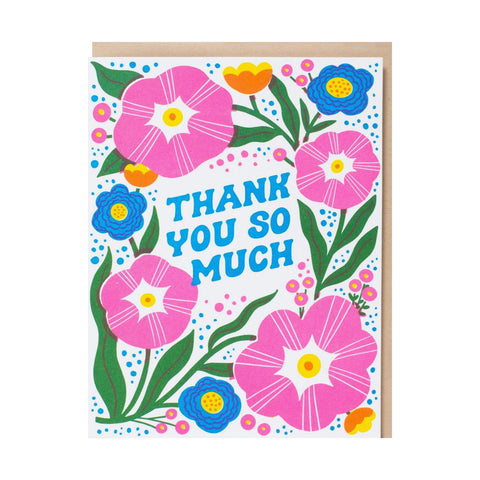 Thank You So Much Flowers Card