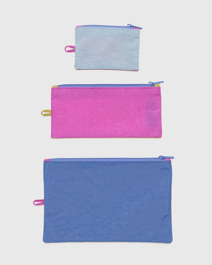 Vacation Colorblock Flat Pouch Set