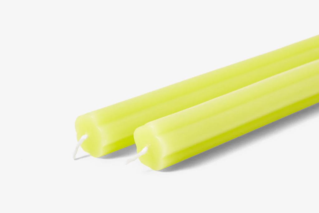 Yellow Taper Candles by Dusen Dusen