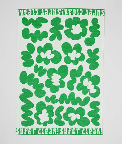Super Clean Flowers Tea Towel