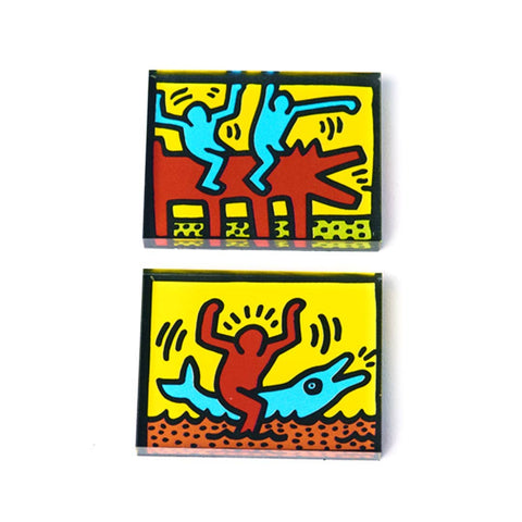 Keith Haring: Dolphin Ride Magnet Set