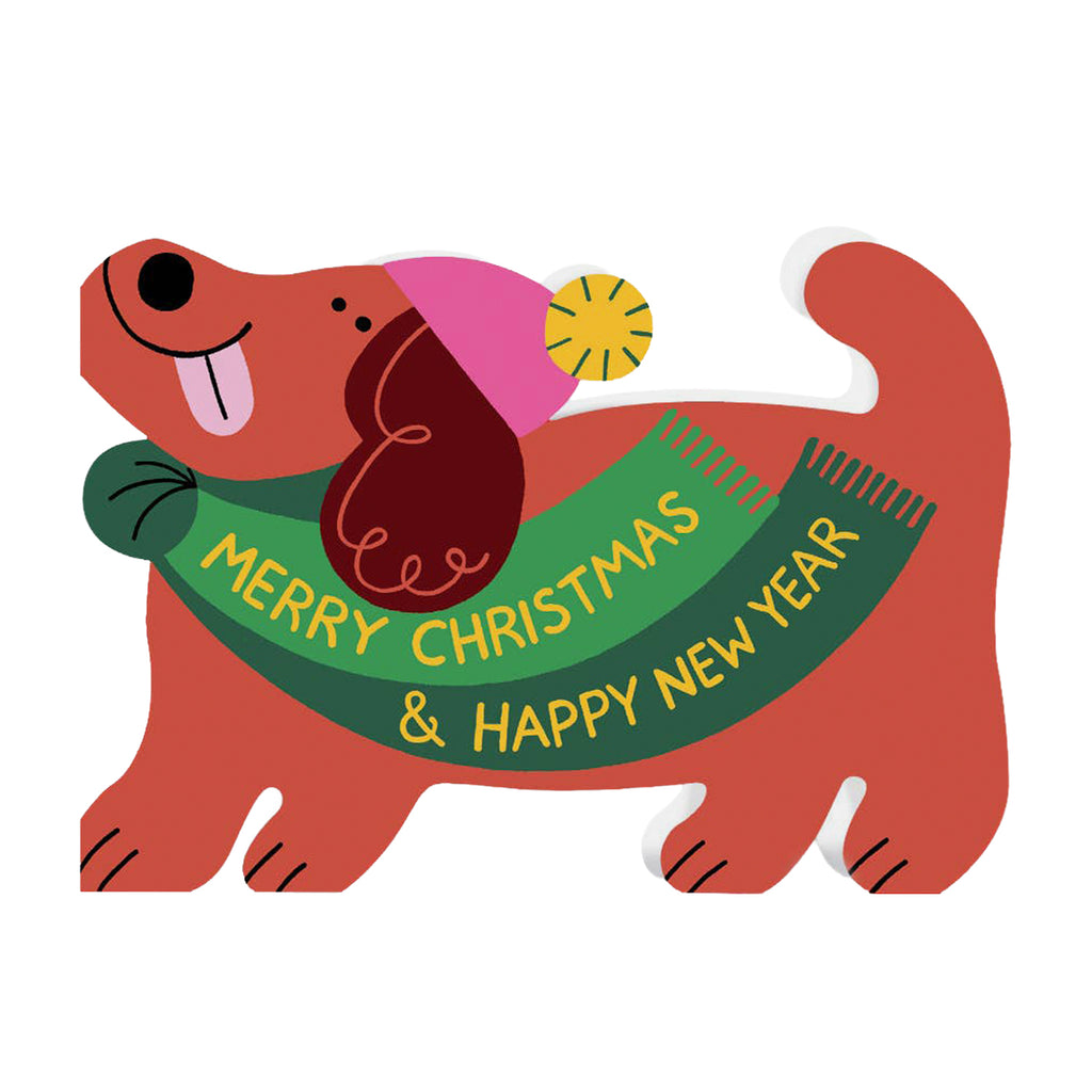 Merry Christmas & New Year Dog Card