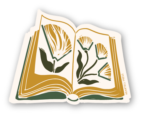 Book Flowers Sticker