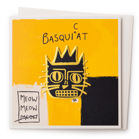 Jean-Michel Basquiat Cat Art Card