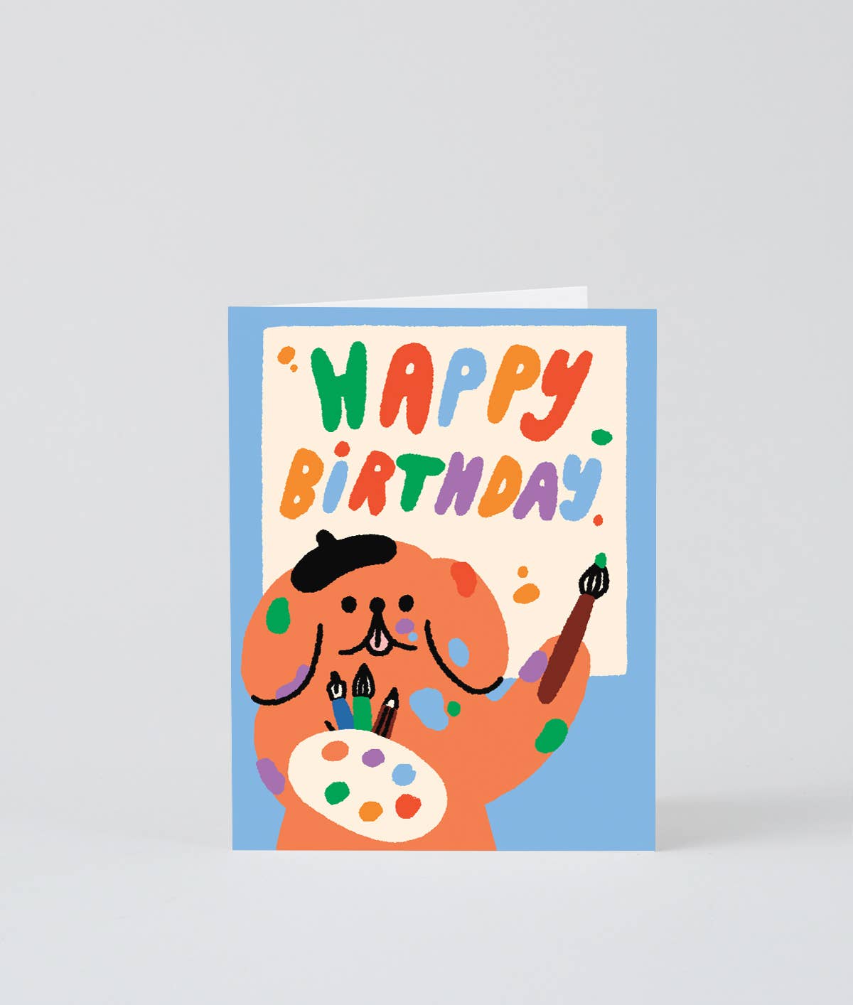 Using Buttons Birthday Card Happy Birthday Artist Dog Card – MOCA Store