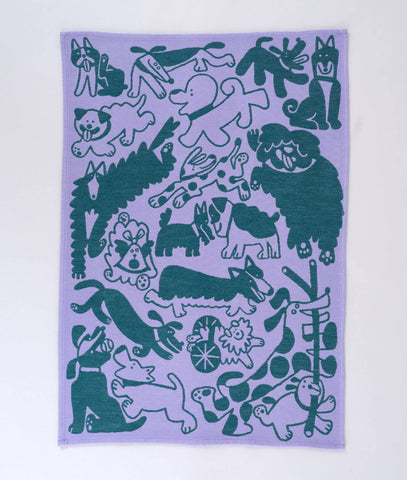 Dogs Day Out Tea Towel