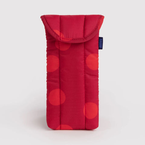 Red Polka Dot Puffy Glasses Sleeve
