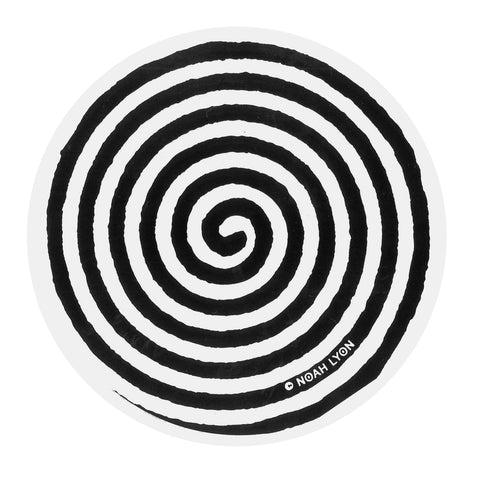Noah Lyon: Black & White Spiral Sticker