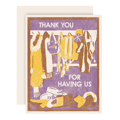 Thank You For Having Us Card