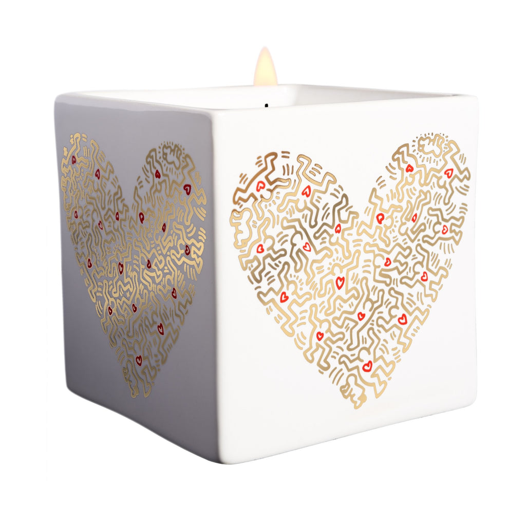 Keith Haring: Gold Heart Candle