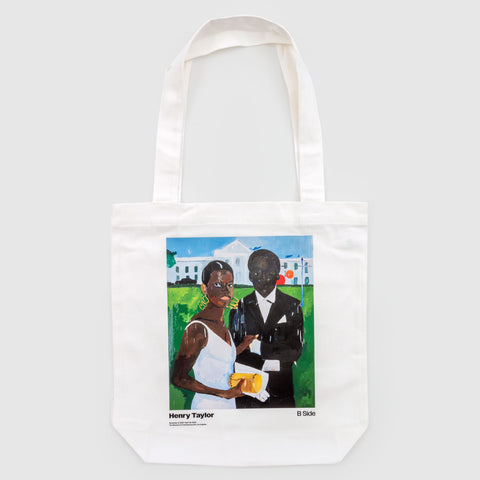 Henry Taylor: B Side Tote Bag White (Cicely and Miles Visit the Obamas)