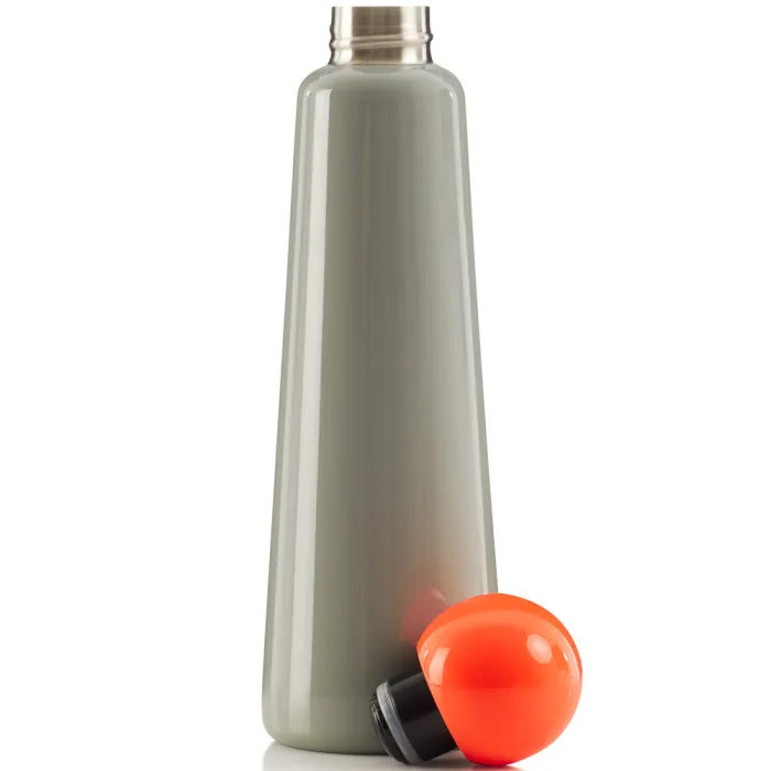 Jumbo Skittle Bottle in Light Grey & Coral