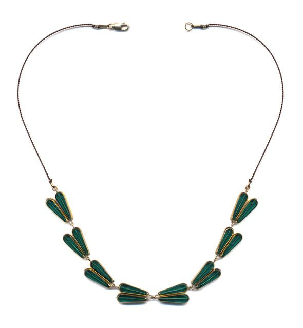 I. Ronni Kappos: Teal Laurel Necklace
