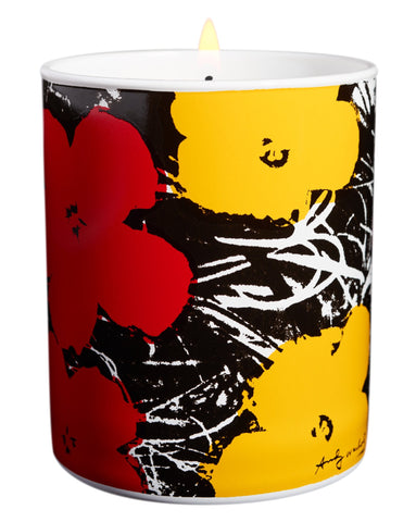 Andy Warhol: Flowers Candle (Yellow/Red)