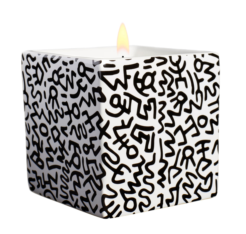 Keith Haring: Black Pattern Square Candle