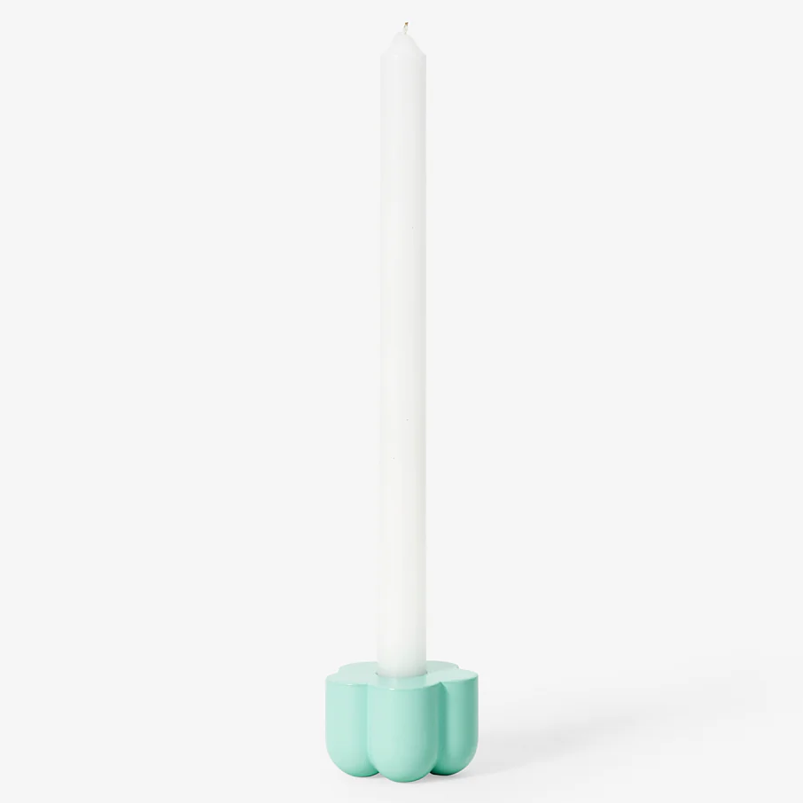 Poppy Candle & Incense Holder in Blue