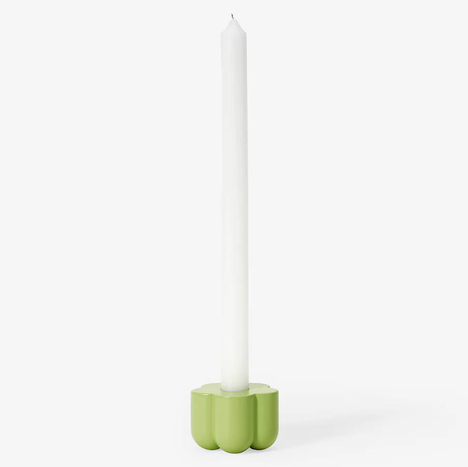 Poppy Candle & Incense Holder in Green