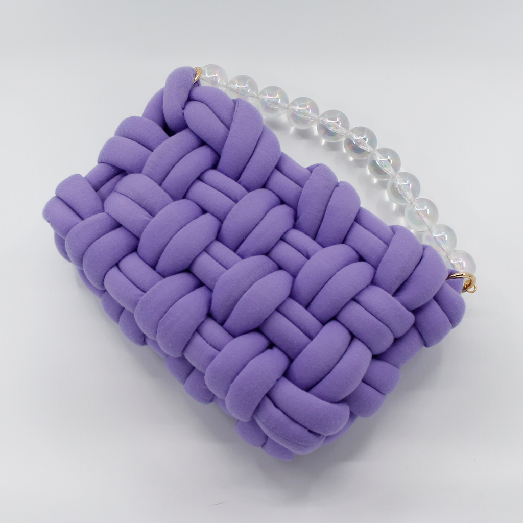 Nancy Lee: Purple Cassette Bag with Bubble Handle