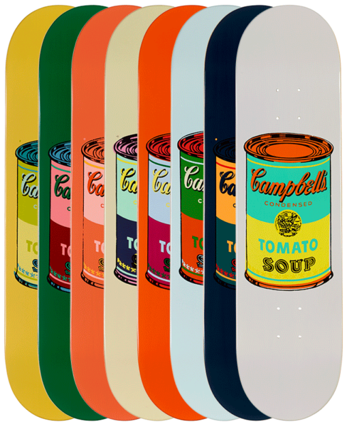 Andy Warhol Purple Soup Can Skate Deck