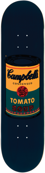 Andy Warhol Teal Soup Can Skate Deck