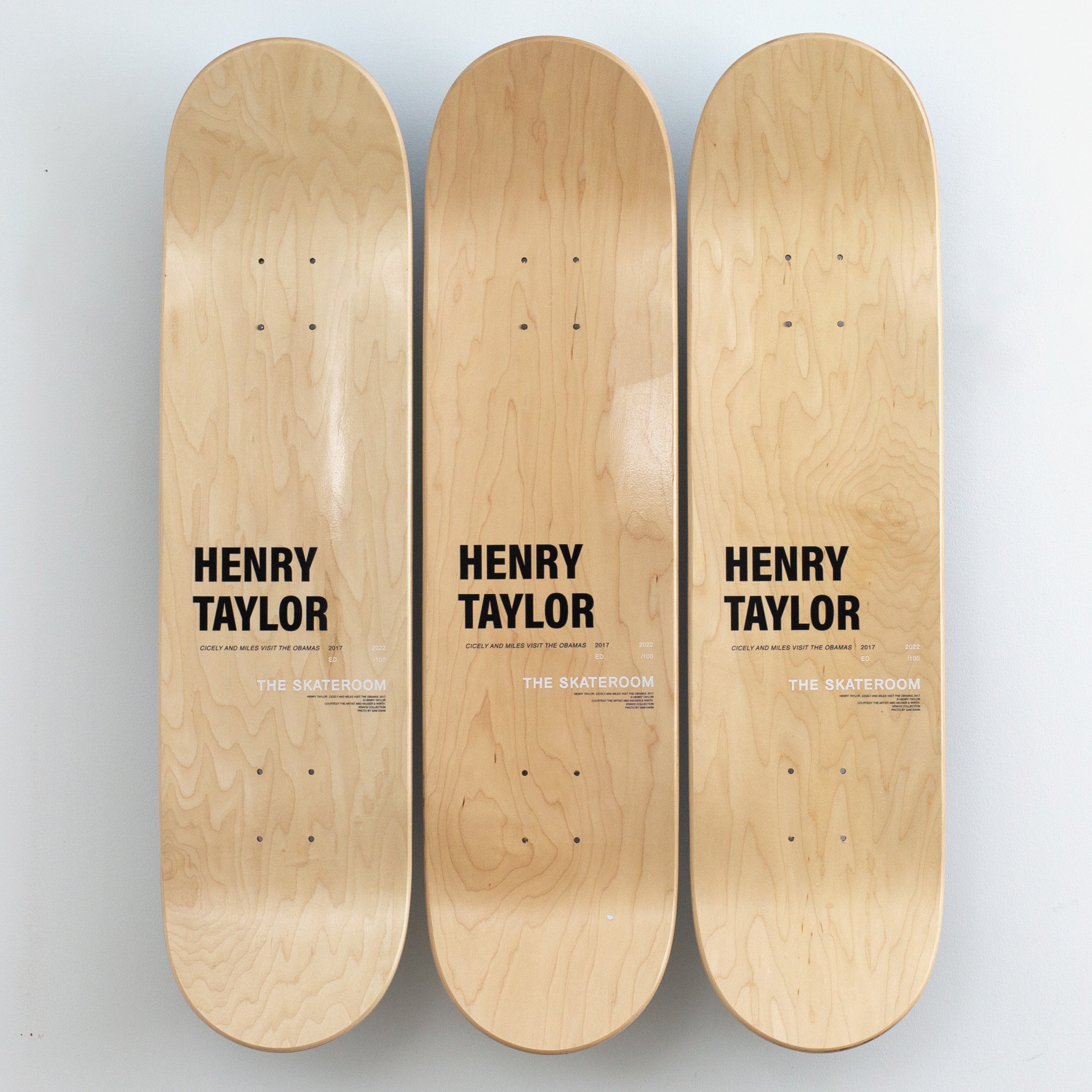 Henry Taylor: B Side Triptych Edition (Cicely and Miles Visit the Obamas)