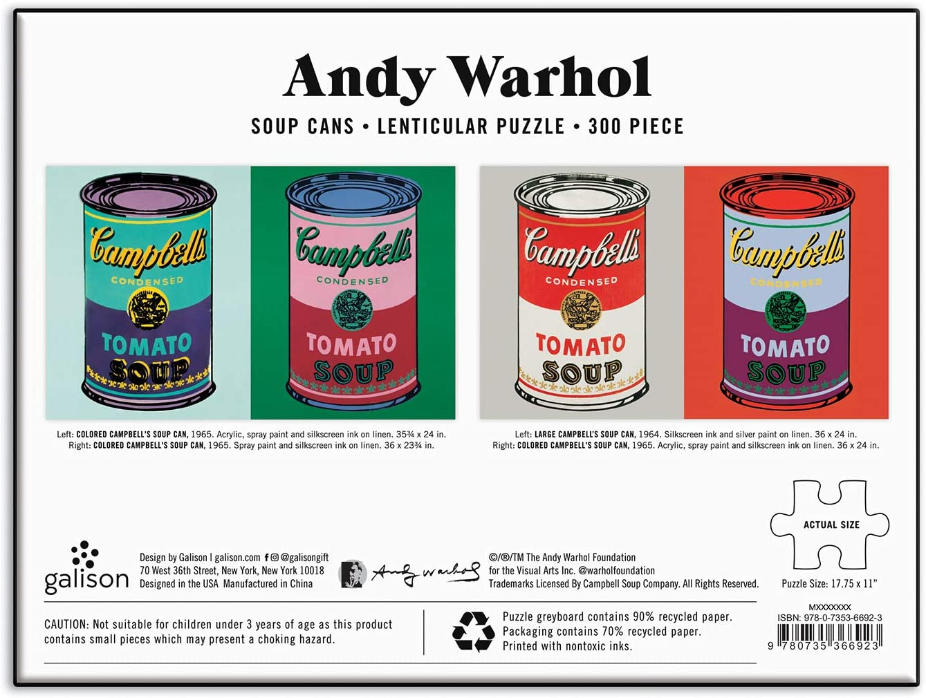 Andy Warhol: Soup Cans Lenticular Puzzle