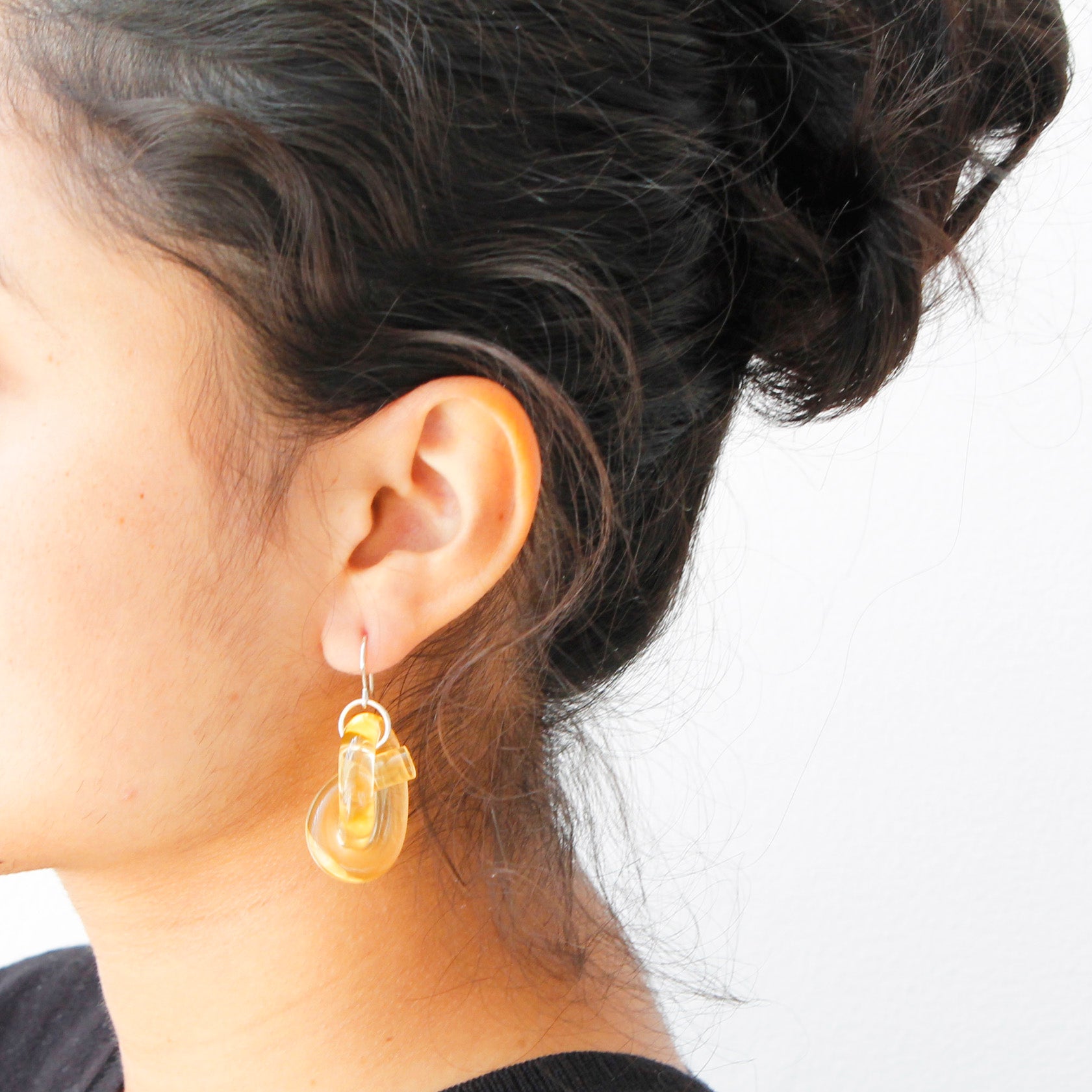 Corey Moranis: Yellow Knot Earrings